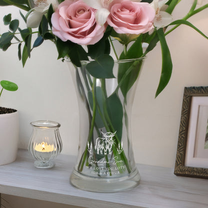 Personalised Highland Cow Waisted Vase