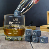 Personalised Best By Par Glass & Whisky Stones