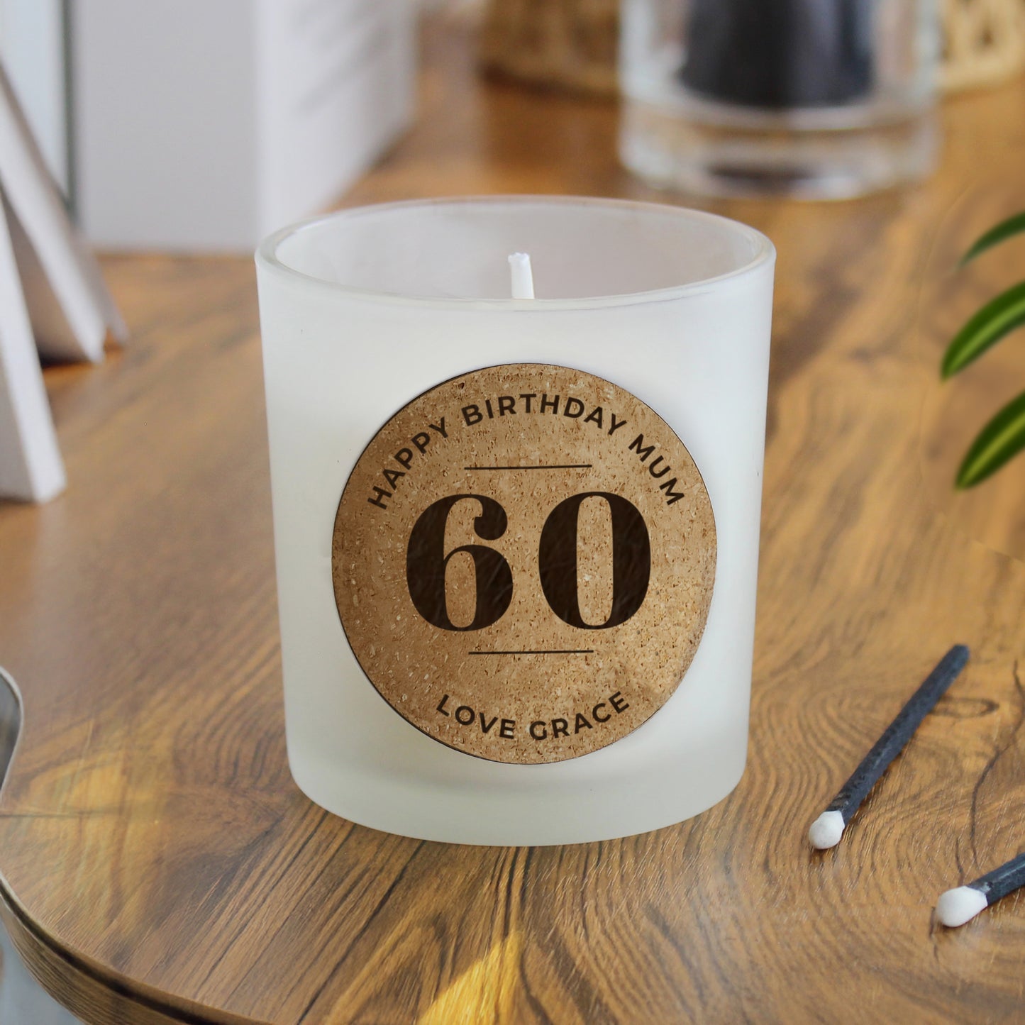 Personalised Birthday Cork Label Candle Jar