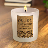 Personalised Wedding Cork Label Candle Jar