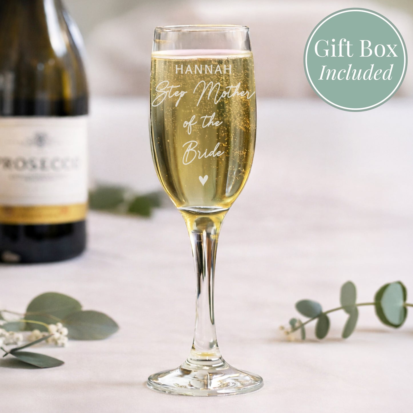 Personalised Free Text Wedding Flute