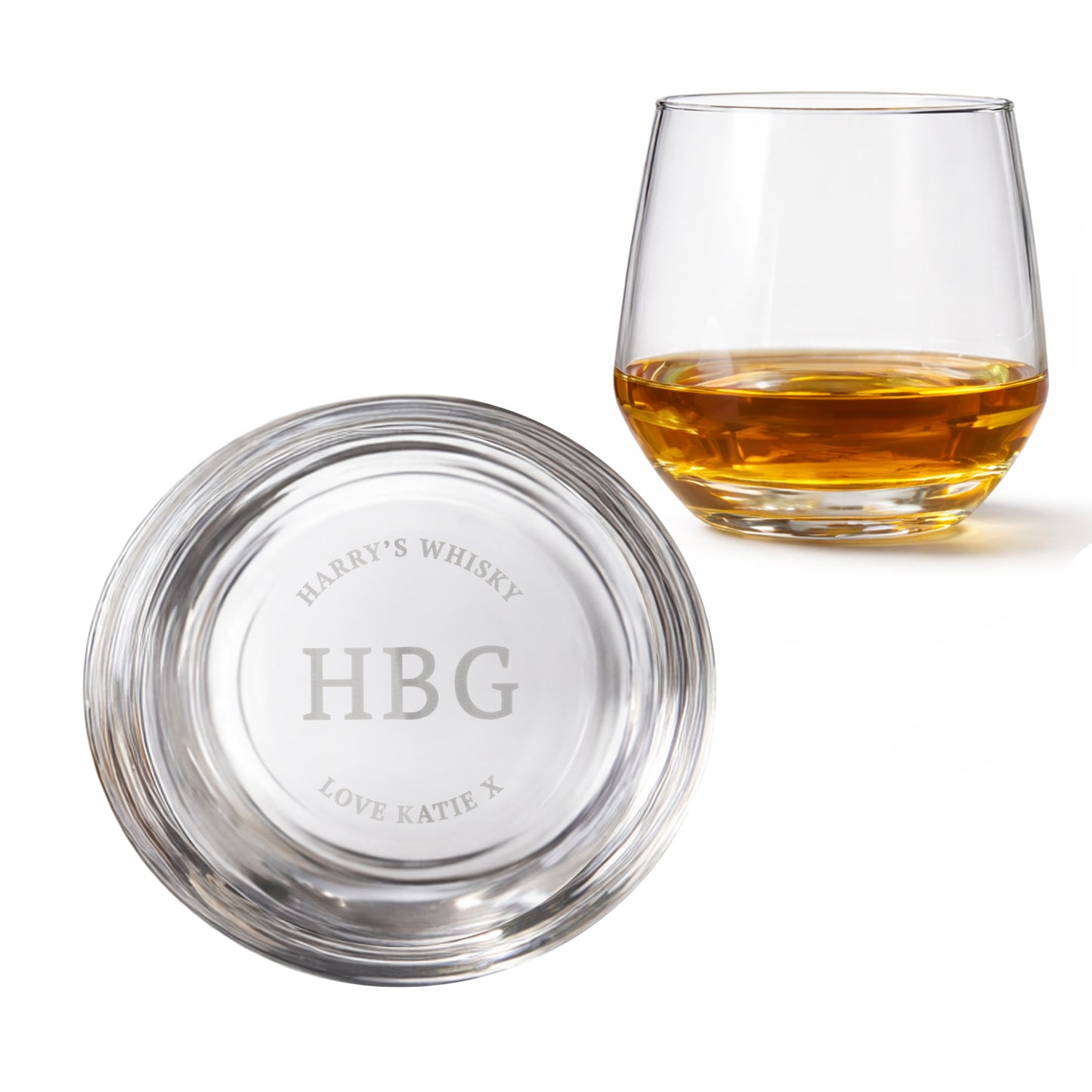 Personalised Base Engraved Initials & Message Tumbler