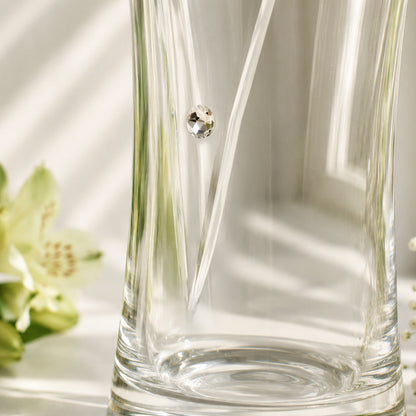 Personalised Large Hand Cut Diamond Effect Heart Vase
