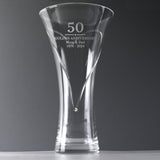 Personalised Special Year Diamante Heart Vase
