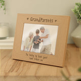 Personalised Grandparents 5x7 Landscape Wooden Photo Frame