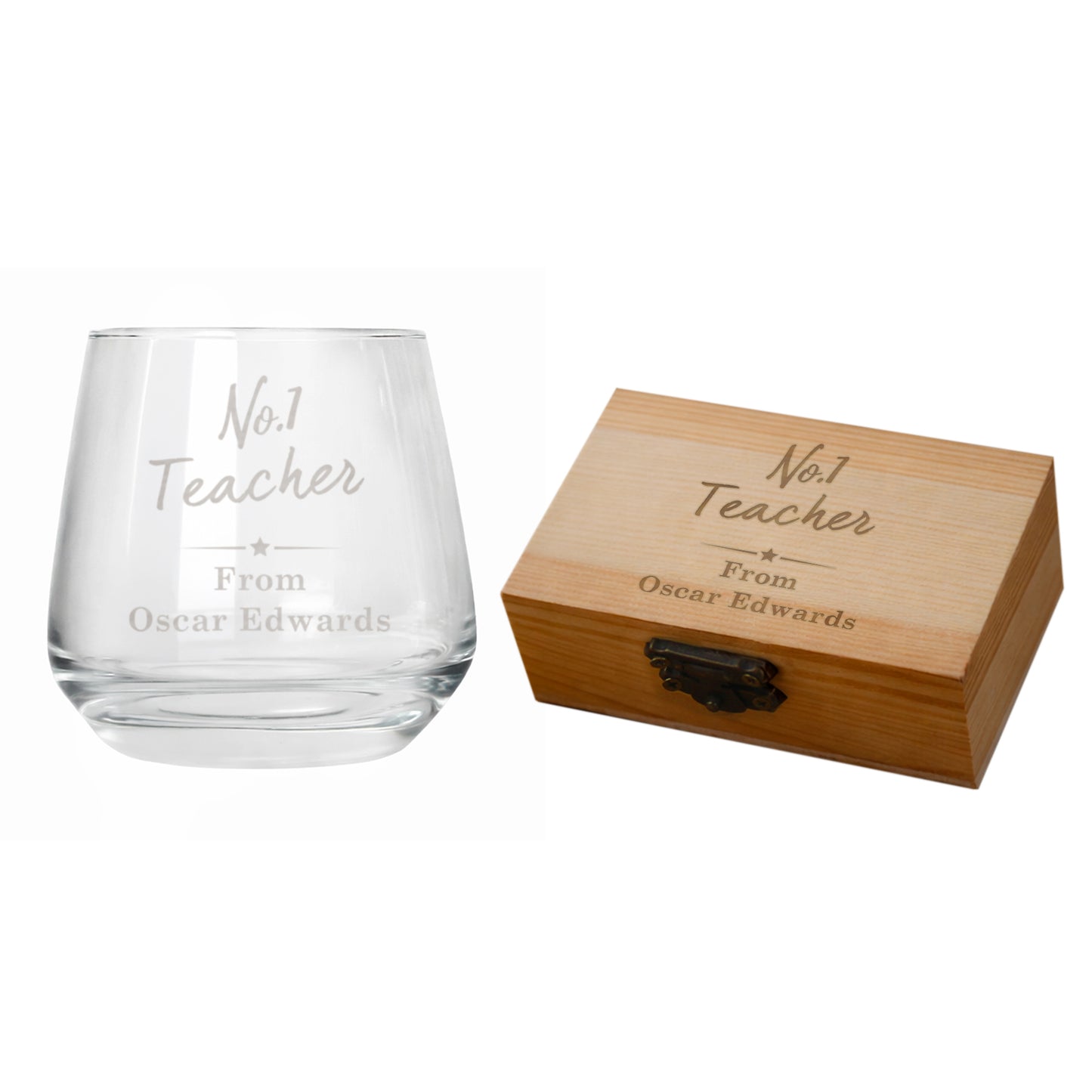 Personalised No.1 Cooling Stones & Glass Set