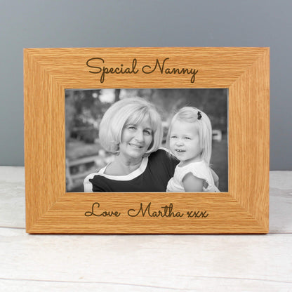 Personalised Free Text 6x4 Wooden Photo Frame