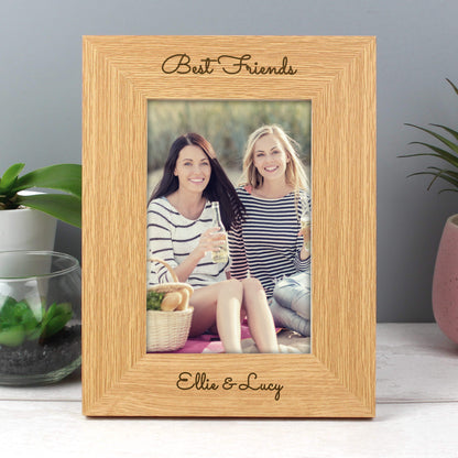 Personalised Free Text 6x4 Portrait Wooden Photo Frame