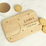 Personalised Stars Wooden Coaster Tray