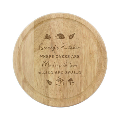Personalised Autumn Wooden Chopping Board