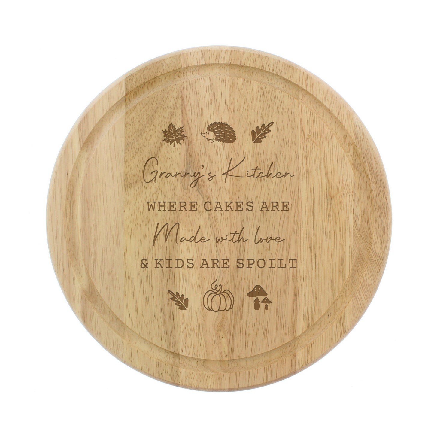 Personalised Autumn Wooden Chopping Board