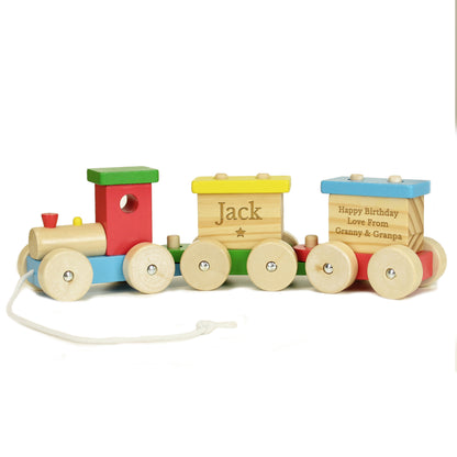 Personalised Wooden Toy Train