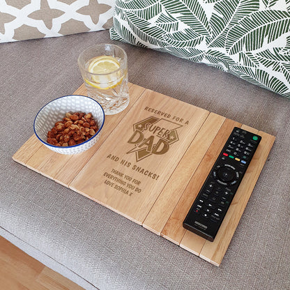 Personalised Super Dad Sofa Tray