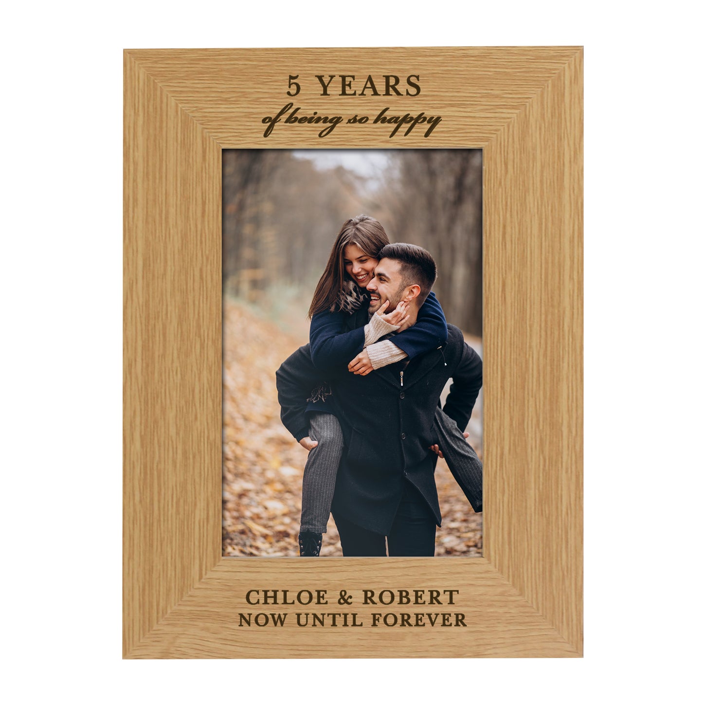 Personalised Anniversary 6x4 Wooden Photo Frame