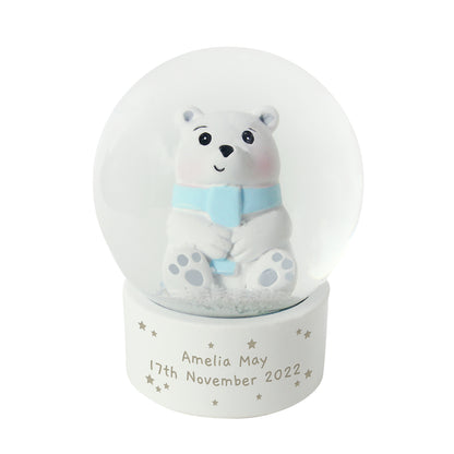 Personalised Polar Bear Snow Globe
