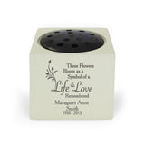 Personalised Life & Love Memorial Resin Vase