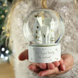 Personalised Message Village Glitter Snow Globe
