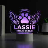Personalised Pet Memorial Colour Changing LED Light
