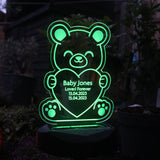 Personalised Bear Memorial Outdoor Solar Light
