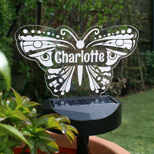 Personalised Butterfly Solar Light