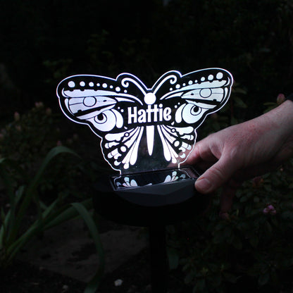 Personalised Butterfly Solar Light