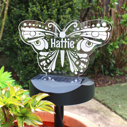 Personalised Butterfly Solar Light
