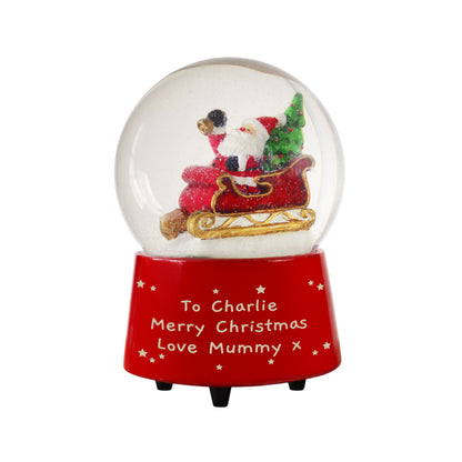 Personalised Message Musical Santa Globe