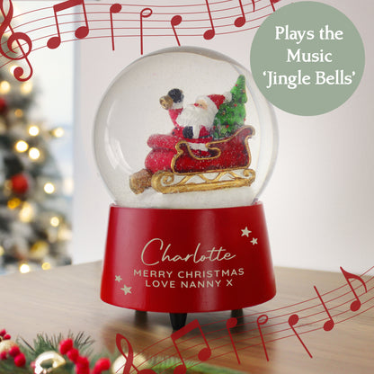 Personalised Musical Santa Globe