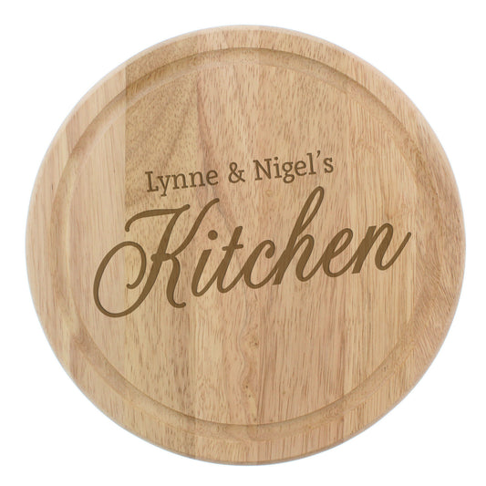 Personalised Kitchen Round Chopping Board
