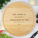 Personalised Heart Motif Round Chopping Board