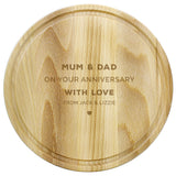 Personalised Heart Motif Round Chopping Board