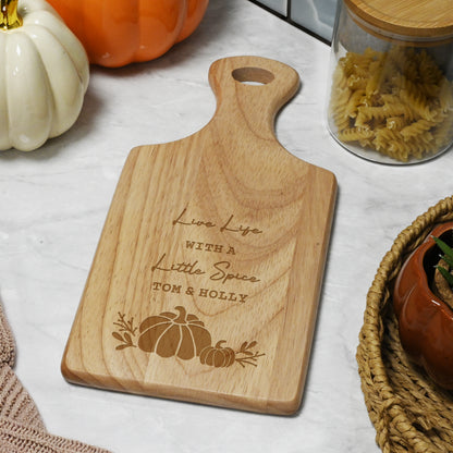 Personalised Pumpkin Paddle Chopping Board