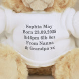 Personalised Message Teddy Bear - Grey
