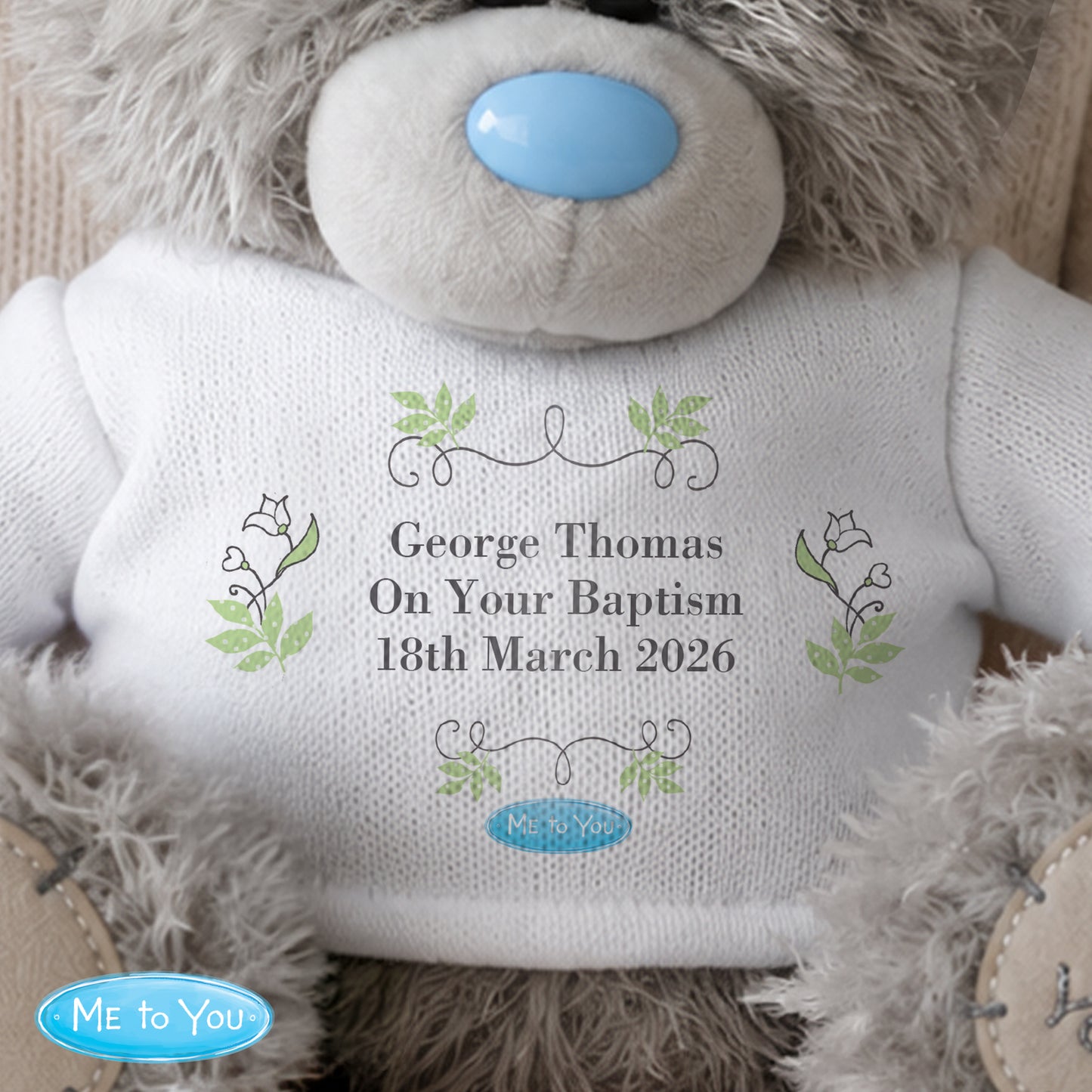Personalised Me To You Bear Religious Cross