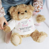 Personalised Girls Free Text Teddy Bear