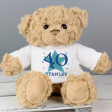 Personalised Blue Big Age Teddy Bear