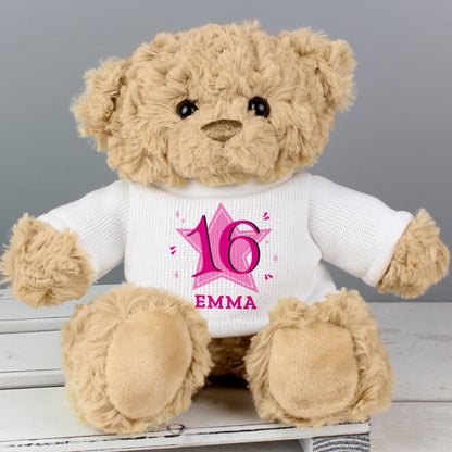 Personalised Pink Big Age Teddy Bear