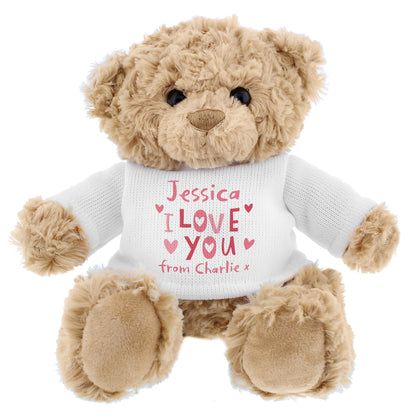 Personalised I Love You Teddy Bear