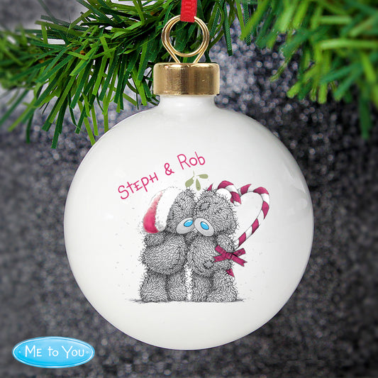 Personalised Me To You Couple Christmas Bauble