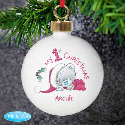 Personalised Me To You My 1st Christmas Bauble