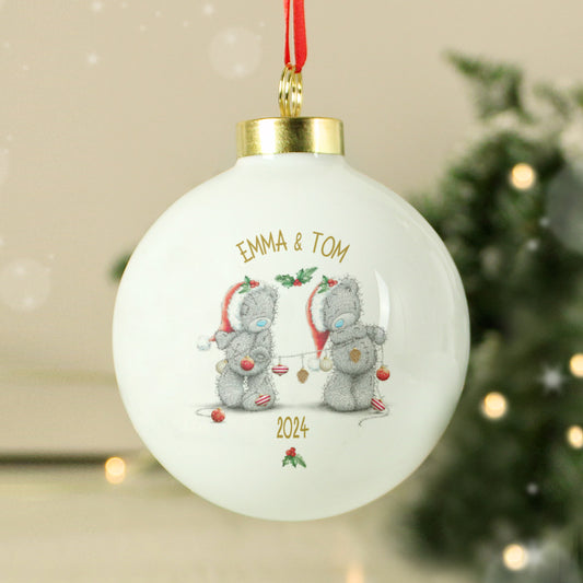 Personalised Me to You Christmas Couple's Bauble