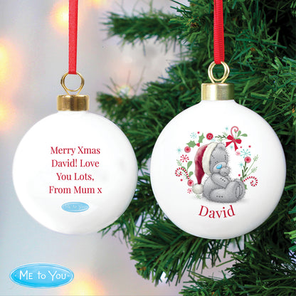 Personalised Me To You Christmas Bauble