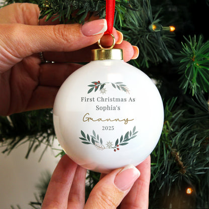 Personalised Christmas Foliage Bauble