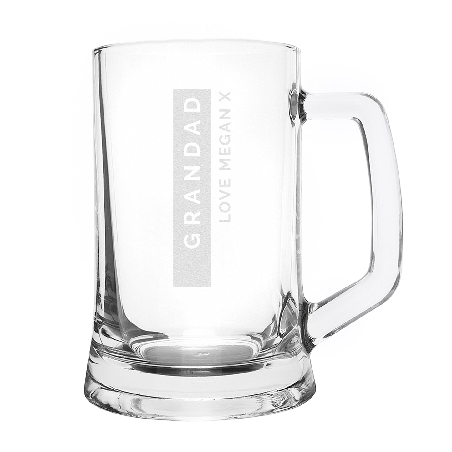 Personalised Free Text Stripe Pint Stern Tankard