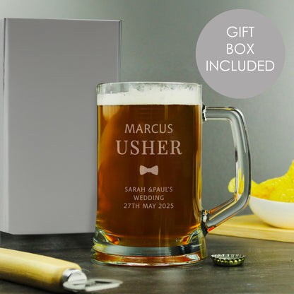 Personalised Usher Pint Stern Tankard