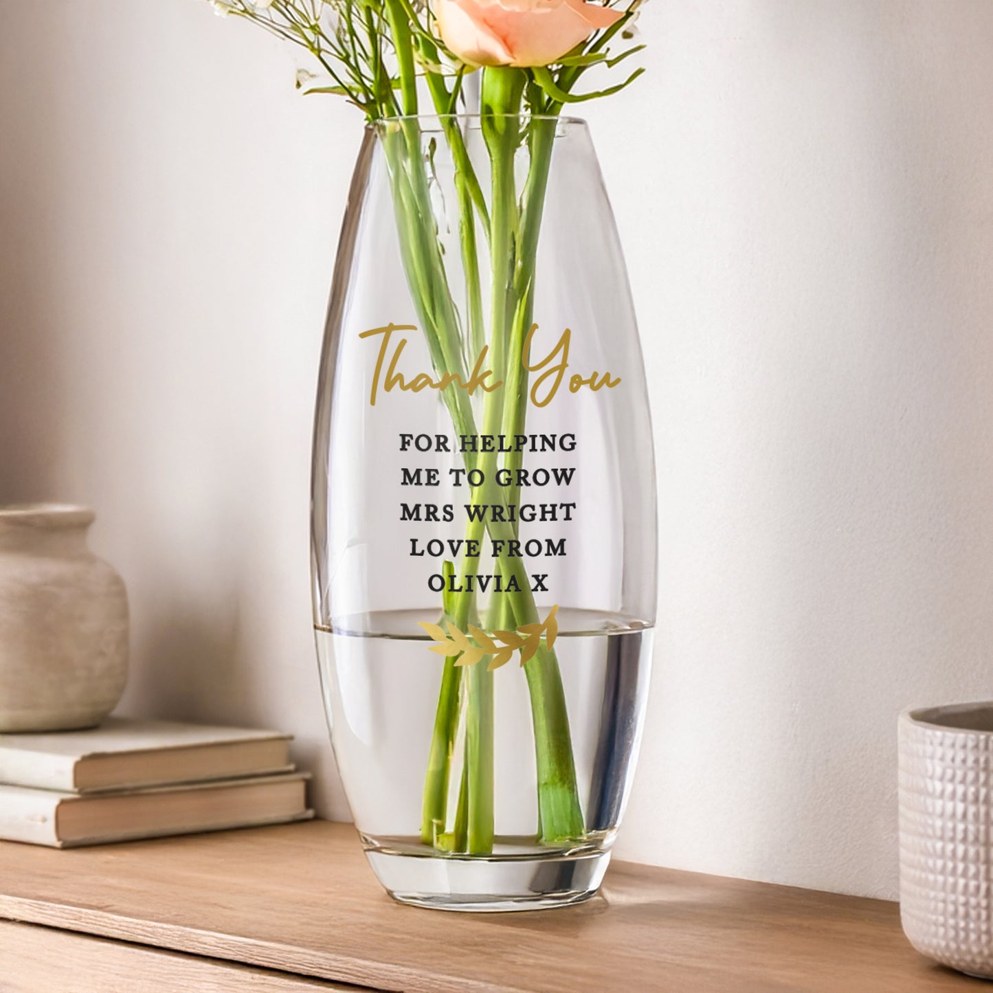Personalised Free Text Bullet Vase
