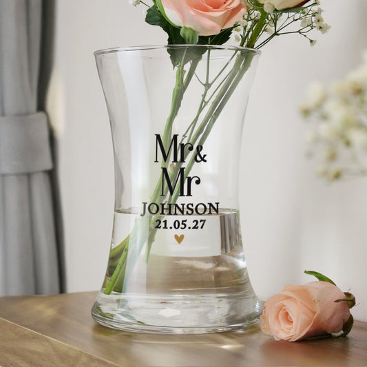 Personalised Couples Waisted Vase