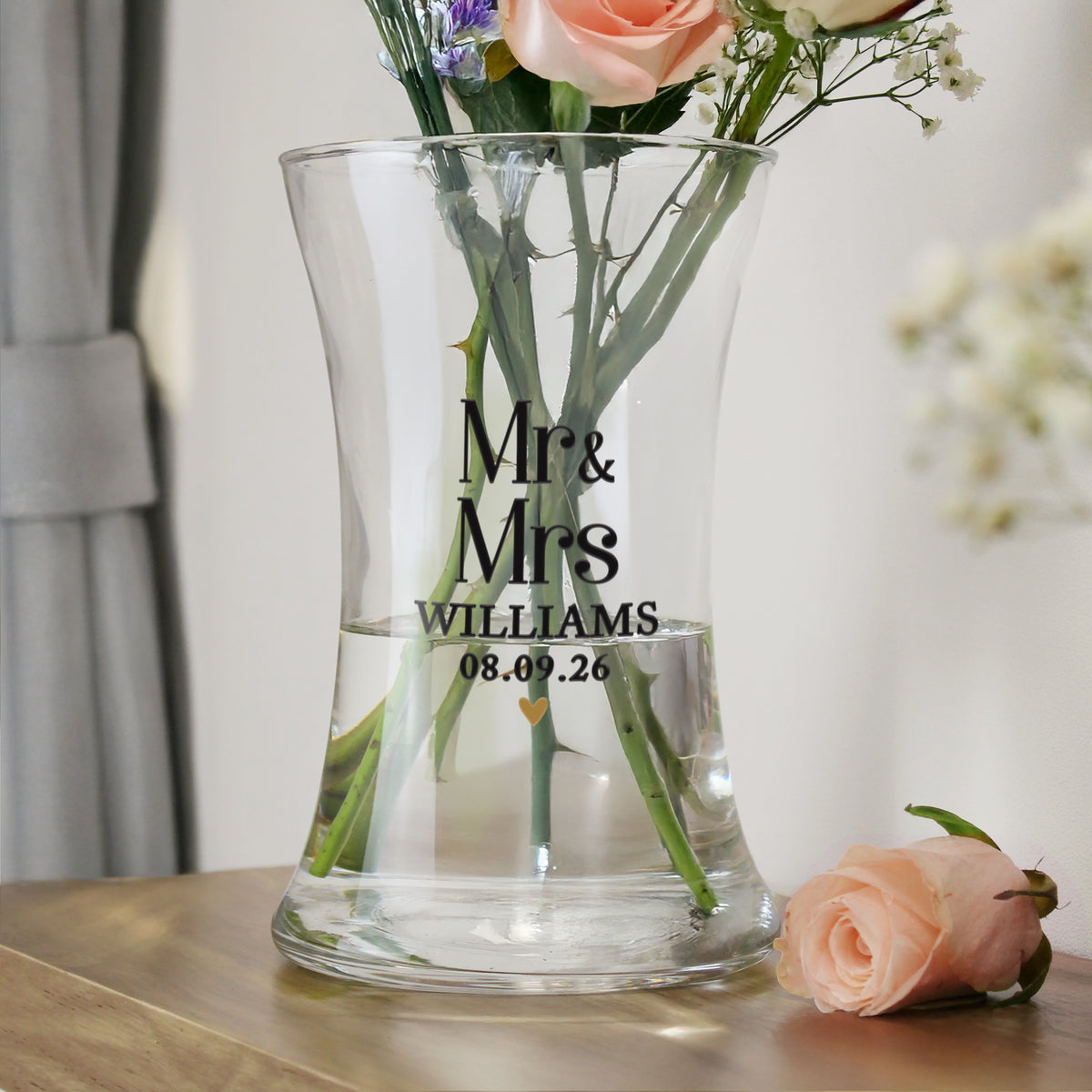 Personalised Couples Waisted Vase