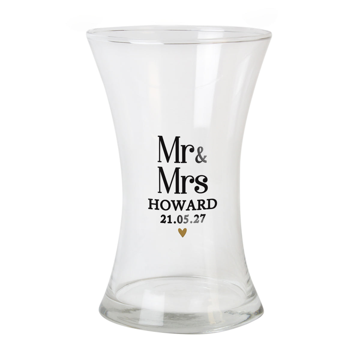 Personalised Couples Waisted Vase