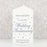 Personalised Anniversary Pillar Candle